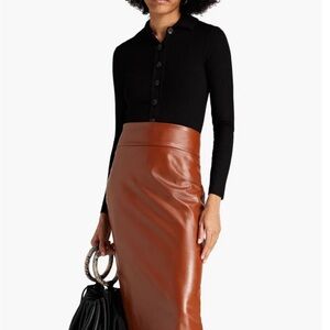 Enza Costa Ribbed Jersey Cardigan in Black